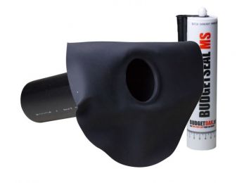 Onderuitloop 100(90mm) met kit (p/st.)