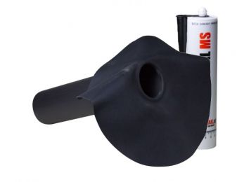 Onderuitloop 80(75mm) met kit (p/st.)